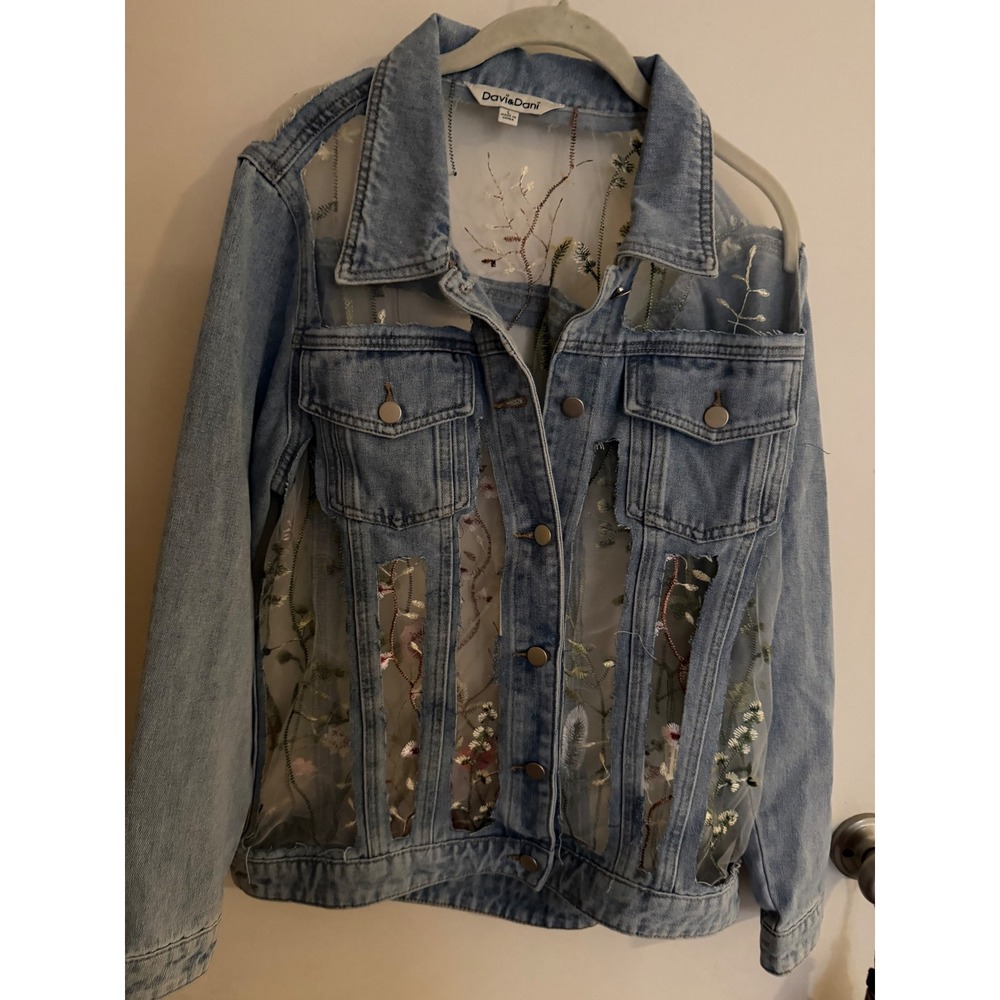 Davi & Dani SUMMER Denim jacket size Large NWOT - Picture 9 of 9
